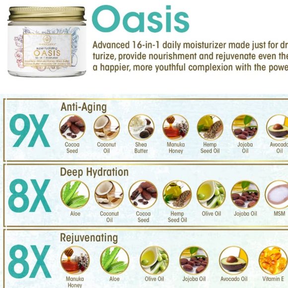 Era Organics Face Moisturizer for Dry Skin Super Hydrating Age Defense - Picture 1 of 5